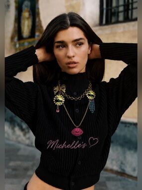💋👁️BETSEY JOHNSON RARE VINTAGE“THE EYES HAVE IT” STATEMENT PIECE NECKLACE 💋👁️